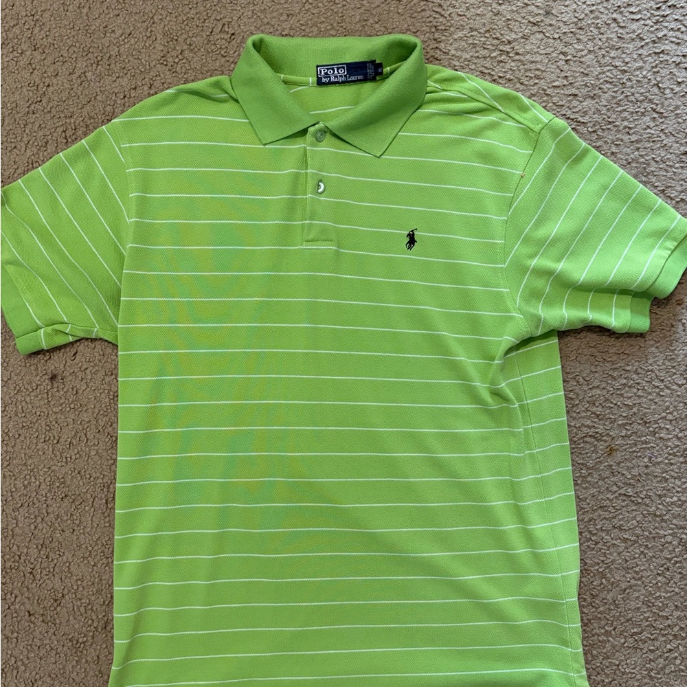Polo by Ralph Lauren Men's Lime Green Polo Shirt